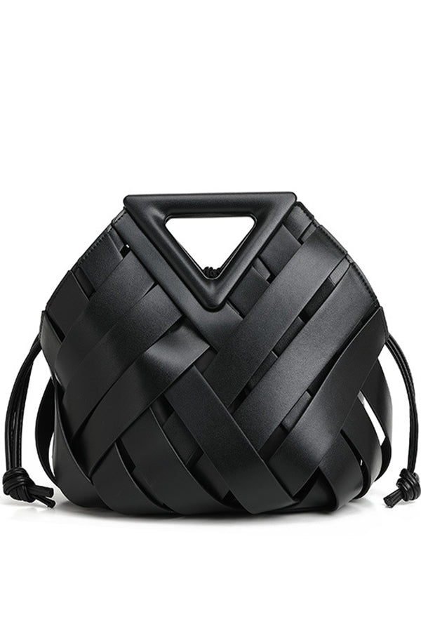 Triangle Woven Large-capacity Handbag