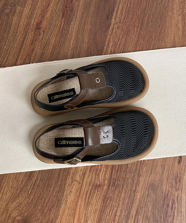 Beige Breathable Mesh Casual Splicing Hiking Sandals