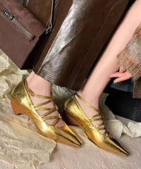 Wedge Heel Shoes Cross Strap Buckle Chocolate Hollow Out