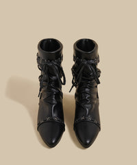 Fashion Splicing Wedge Boots Pink Suede Fuzzy Wool Lined