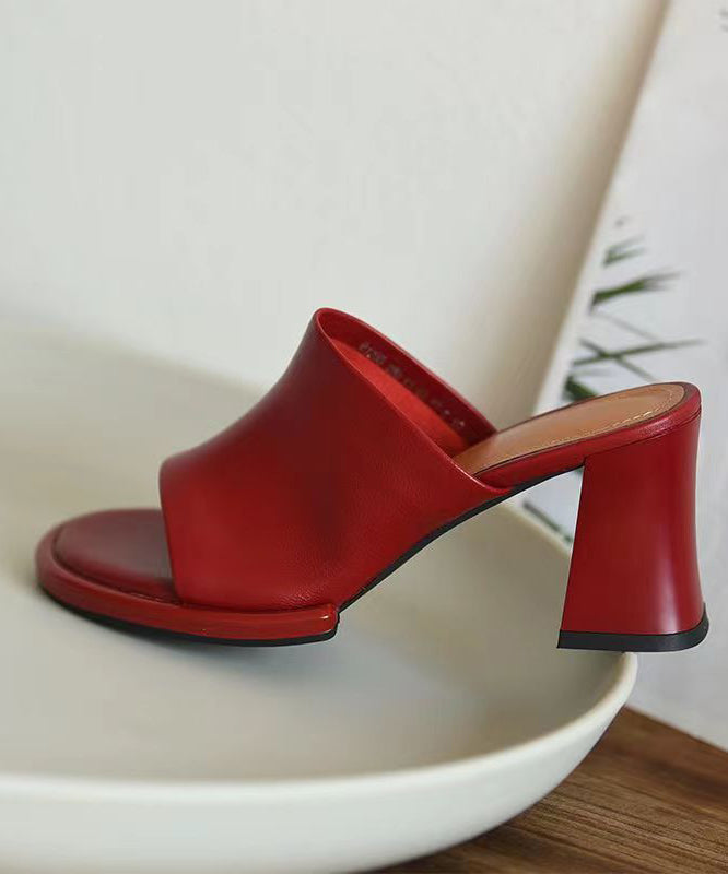 Yellow Chunky Sheepskin Slide Sandals Peep Toe