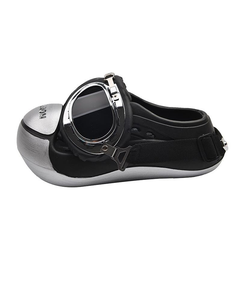 Silver Splicing Chic Platform Slide Sandals