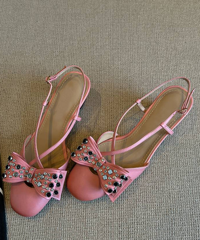 Stylish Blue Suede Bow Cross Strap Splicing Sandals