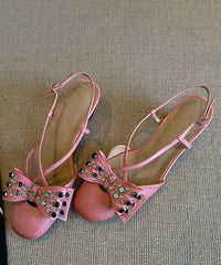 Stylish Blue Suede Bow Cross Strap Splicing Sandals