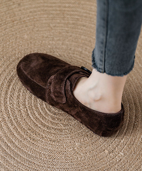 Comfy Splicing Platform Loafer Shoes Red Suede