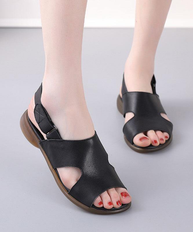 Orange Walking Sandals Genuine Leather Casual  Water Sandals