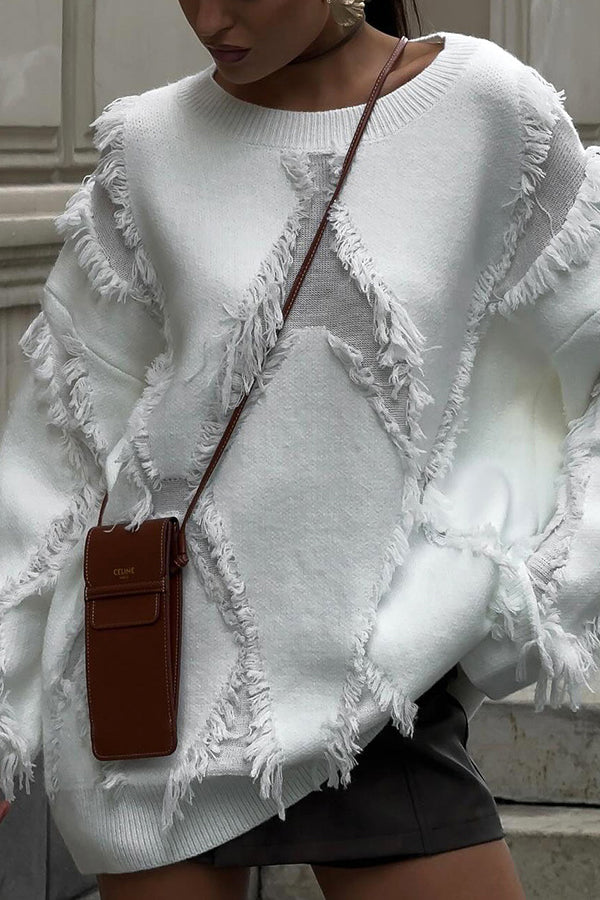 Hollow Tassel Loose Sweater