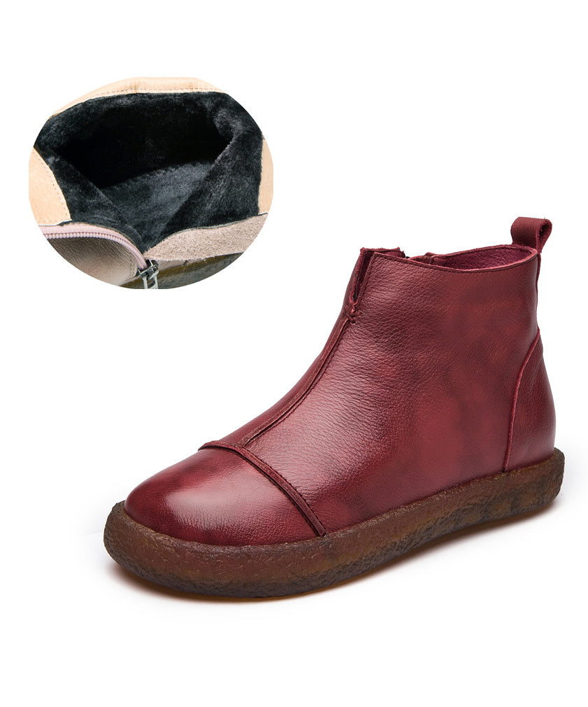 Black Warm Fleece Splicing Platform Flat Shoes