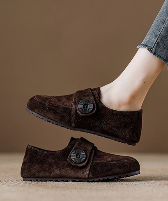 Comfy Splicing Platform Loafer Shoes Red Suede