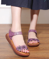 Casual Light Green Floral Sandals For Buckle Strap Sandals