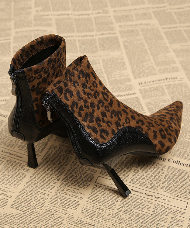 Classy Comfy Splicing Stiletto Boots Black Suede Pointed Toe