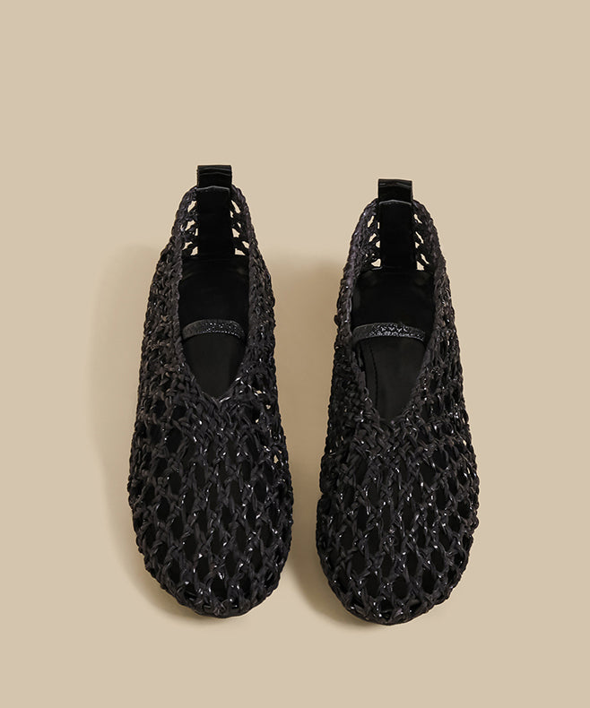 Silver Hollow Out Breathable Splicing New Sandals