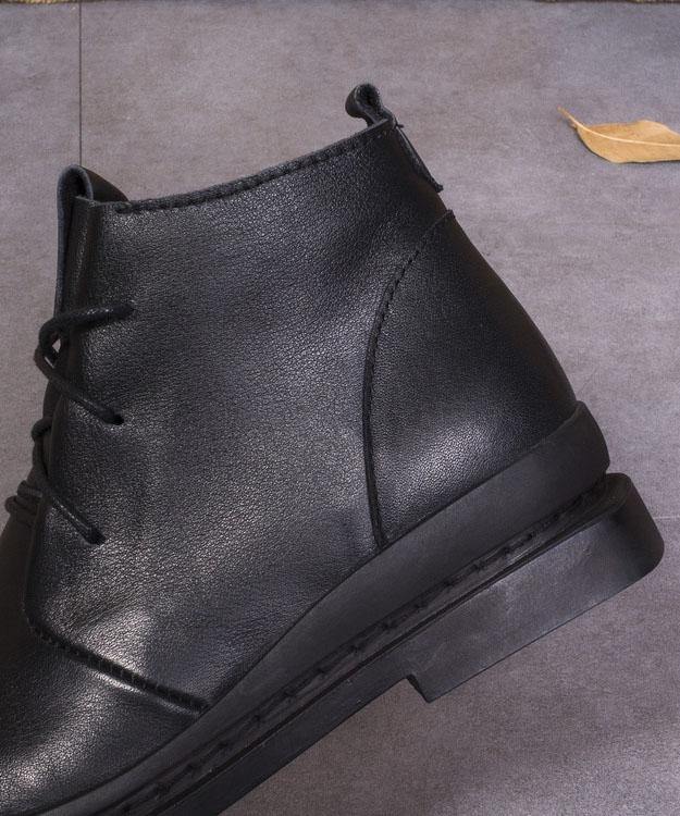 Chocolate Cowhide Leather  Cross Strap Martins Boots