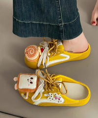 Stylish Cute Red Lace Up Breathable Mesh Slide Sandals