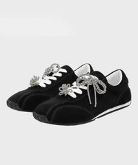 Black Lace Up Sports Leisure Shoes