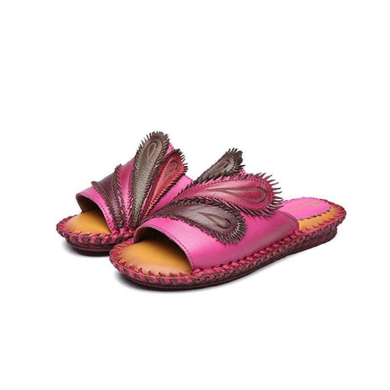 Ethnic Style Flat Bottom Casual Beach Slippers